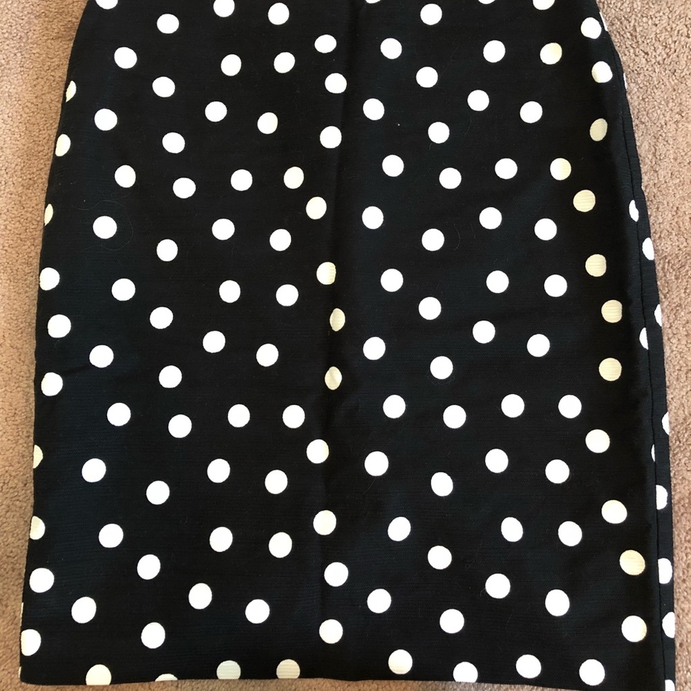 Polka dot pencil skirt